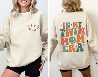 In My Twin Mom Era Sweatshirt, Twin Mama Comfort Colors Tshirt, Twin Mom Club, Twin Mom Tshirt, New Mom Gift, Gender Reveal, Pregnant, Baby