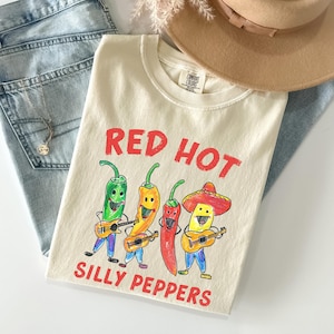 T-shirt Silly Peppers Comfort Colors, T-shirt graphique Red Hot Music