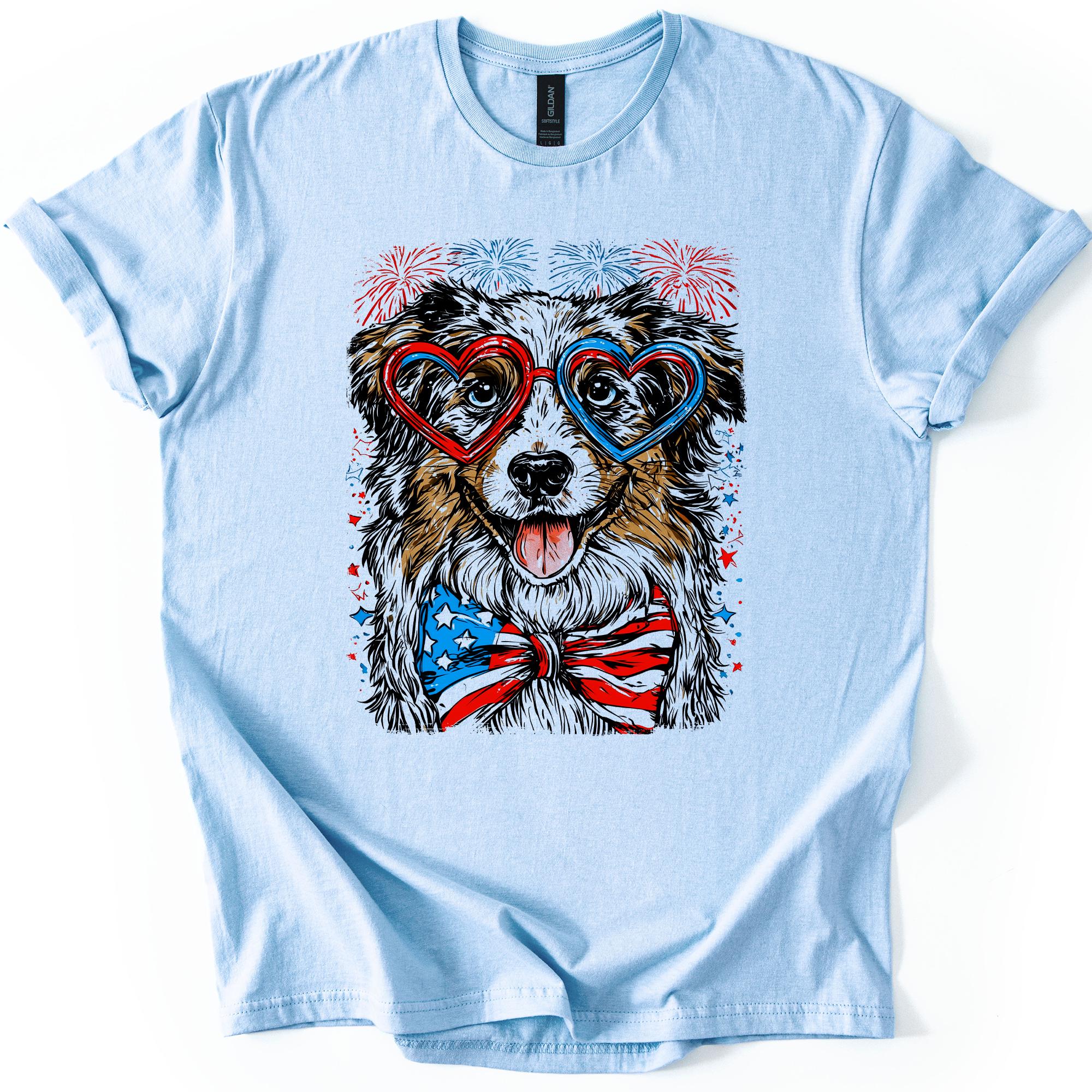 Australian Shepherd Patriotic Dog, USA, America, Pet Lover, 4th of