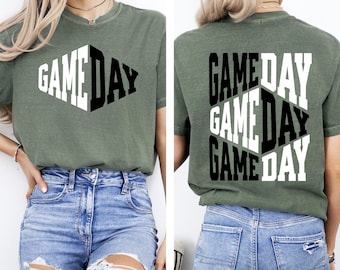 Game Day Comfort Colors T-shirt, Football Cheer Tee
