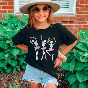 Ballerina Skeletons Youth Shirt, Ghost,Halloween Skeleton Shirt,Skeleton dance,Happy Halloween,Spooky Season,Skeleton Crewneck,Ballet Shirt