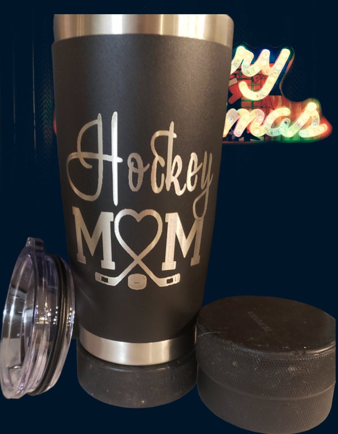 Hockey Mom Tumbler Black - GoodThings