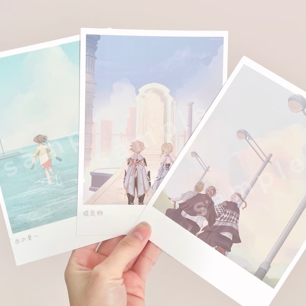 Aesthetic Anime Postcard Prints: Anime Prints, Minimalist Art Prints