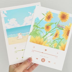 Impressions minimalistes esthétiques de cartes postales d'anime : impressions d'anime, impressions d'art minimaliste, décoration murale, carte postale, carte Lofi, cadeaux mignons