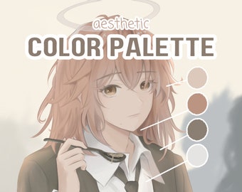 Aesthetic Soft Color Palette Procreate Coloring- Color Swatches Pack iPad, Digital Drawing Soft Character Sketching Art Anime Swatch Bundle