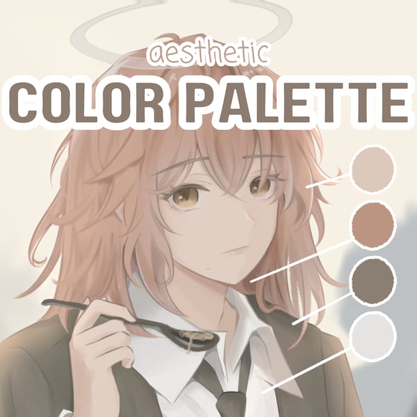 Estetyczna miękka paleta kolorów Procreate Coloring-pakiet próbek kolorów iPad, rysunek cyfrowy miękka sztuka szkicowania postaci Anime próbka pakietu