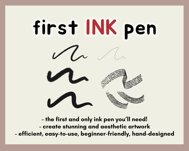 The First Ink First Ink Pen Anime Brush Set - Lineart and Color Brush Pack Ipad ...