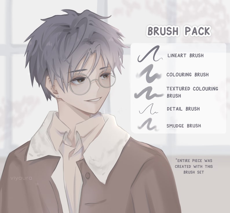 Soft Anime Style Procreate Brush Set Lineart and Color Brush Etsy Canada