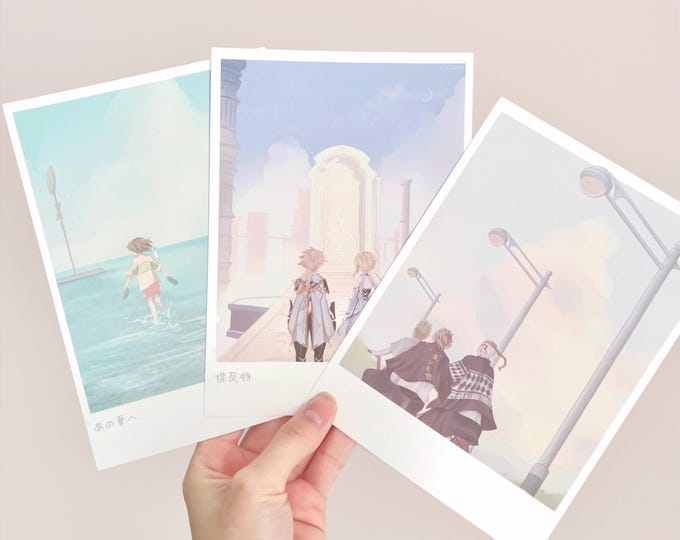 Aesthetic Anime Postcard Prints: Anime Prints, Minimalist Art Prints