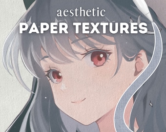 Aesthetic Paper Textures Brushes and PNG Overlay - Texture Brush Pack iPad, Digital Drawing Procreate Brushes, PNG Overlay Clip Studio, IBIS
