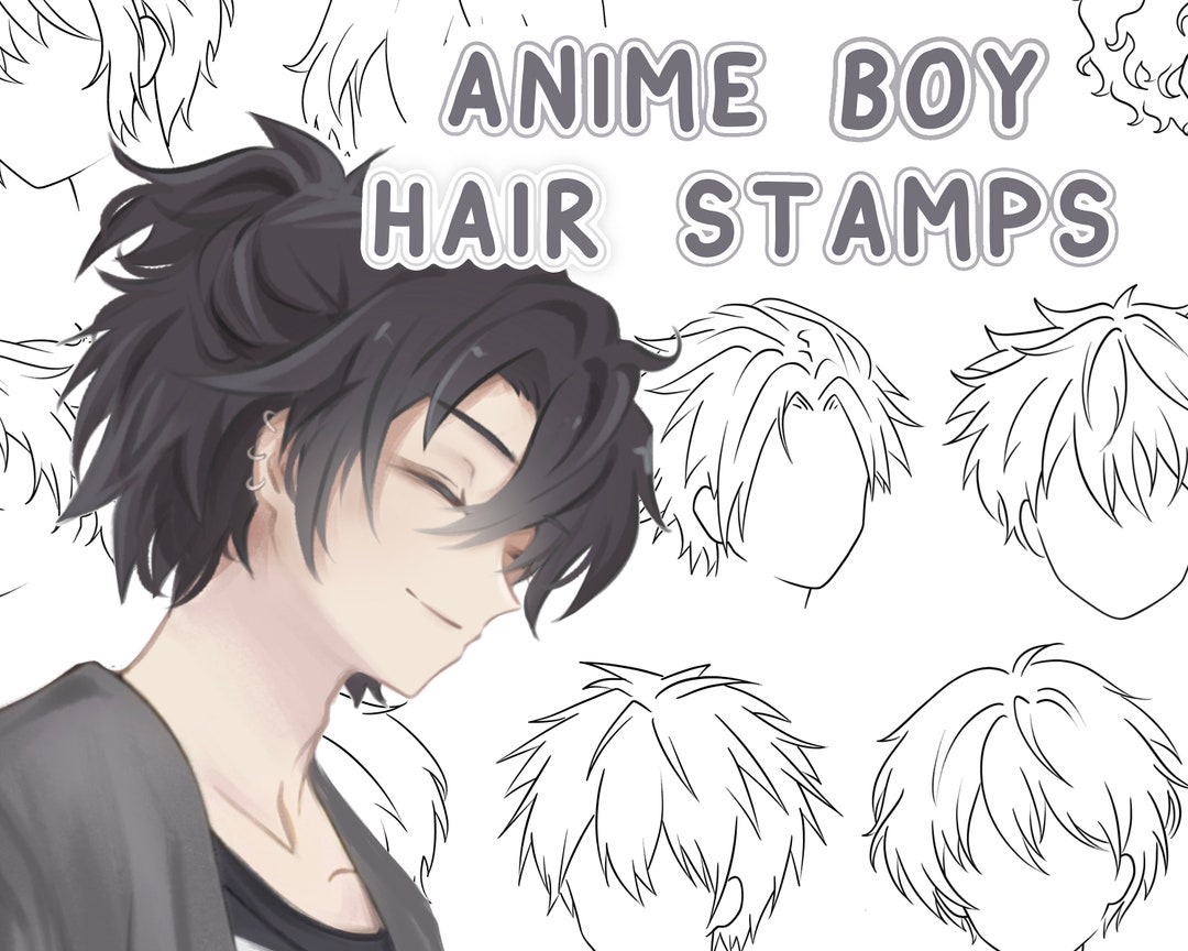 30 Anime Hair Stampsprocreate Stampsanime Hairstyles -  Israel