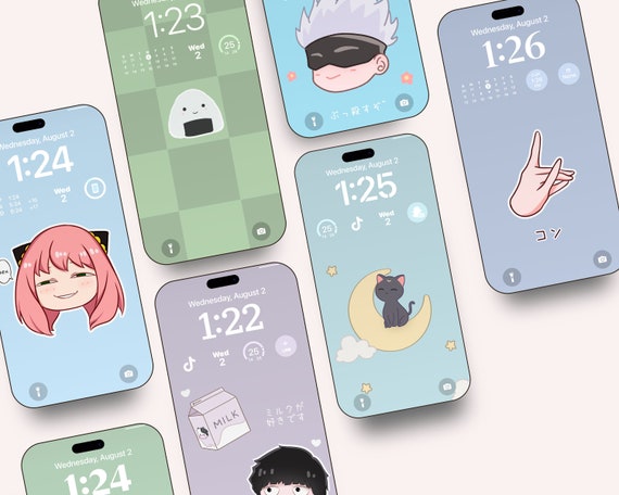 Ios 14 Anime Inspired App Icons Phone Wallpaper iPhone - Etsy