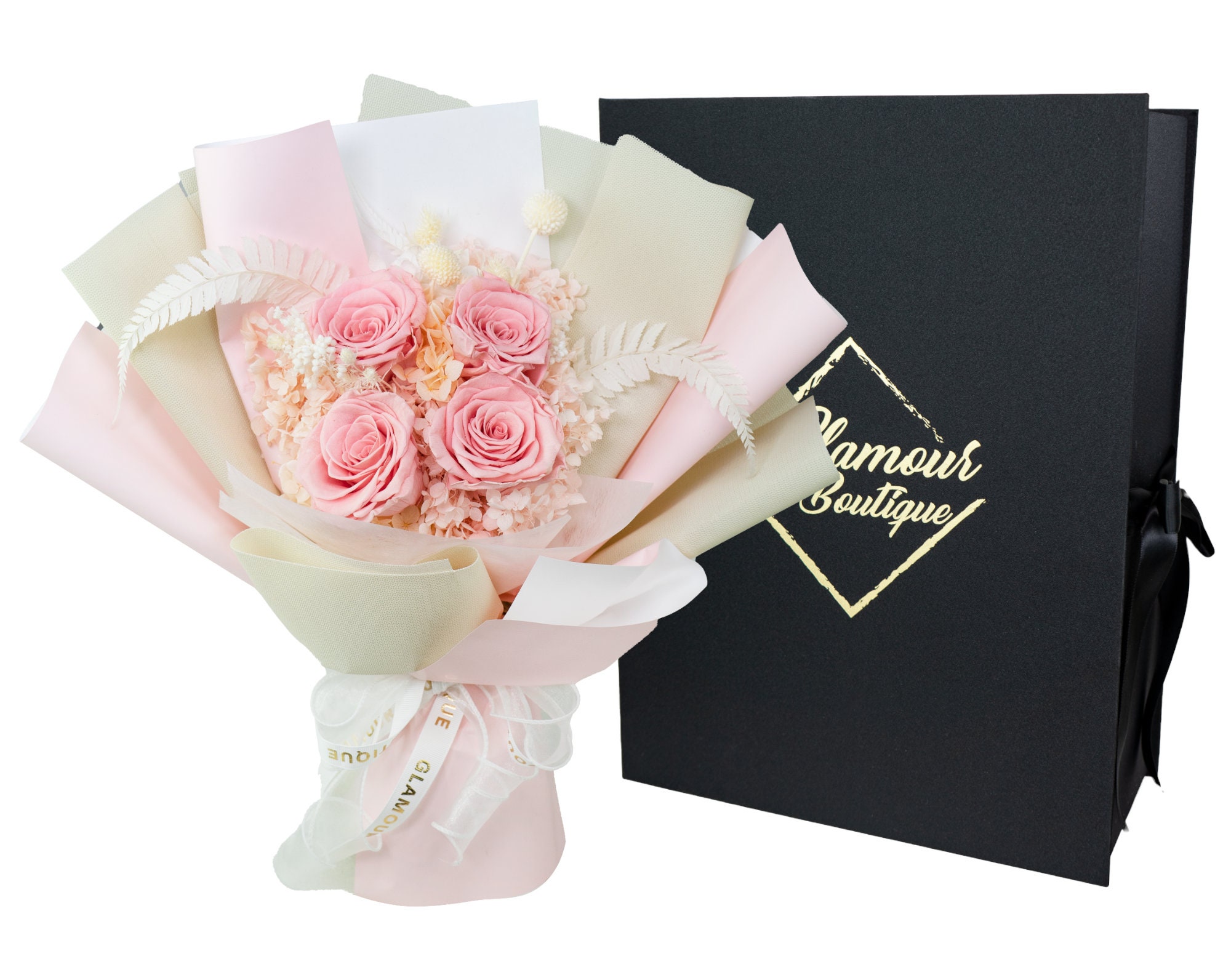 Regalo Romántico Eterno Ramo De Rosas Preservadas GLAMOUR BOUTIQUE - Flores  Eternas En Caja Para Regalo Regalo Aniversario Bodas, image size:2000x1592