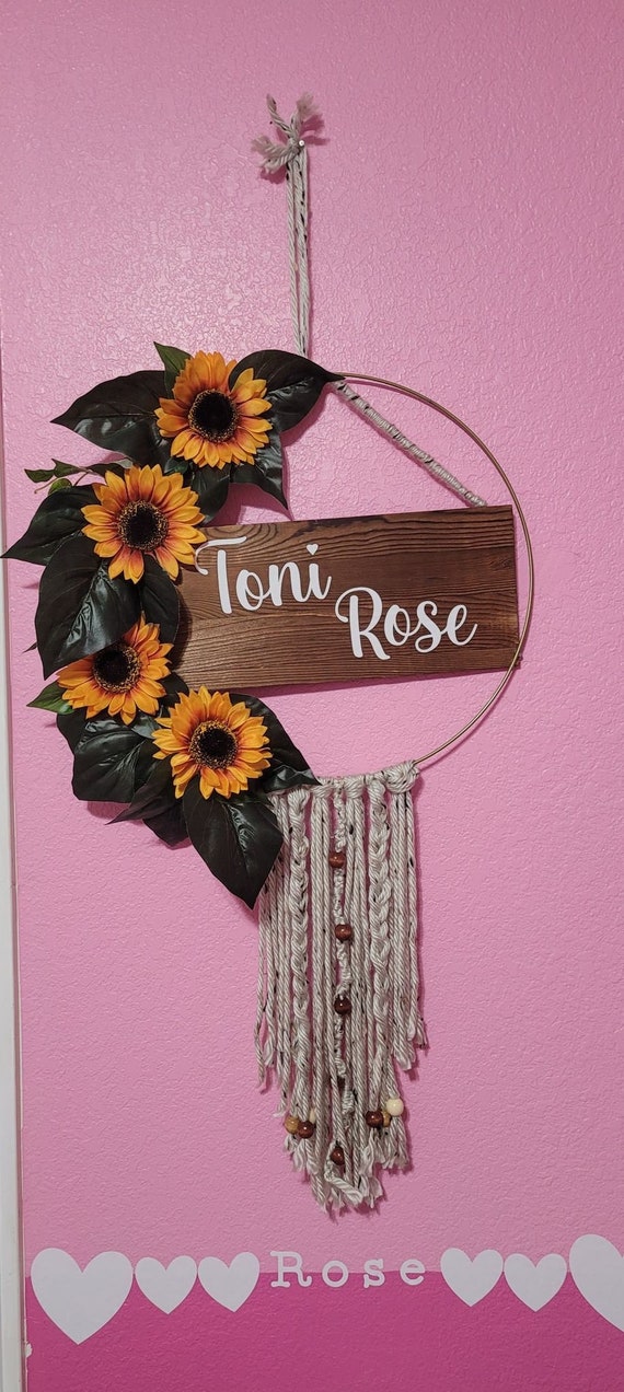 Custom Floral Wall Hanging Etsy