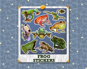 Frog Stickers: Handmade Original Designs & Stickers