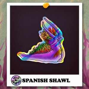 Holo Nudibranch Stickers Spanish Shawl