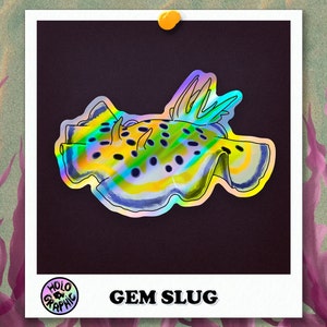 Holo Nudibranch Stickers Gem Slug