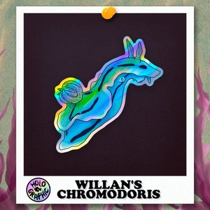 Holo Nudibranch Stickers Willians Chromodoris