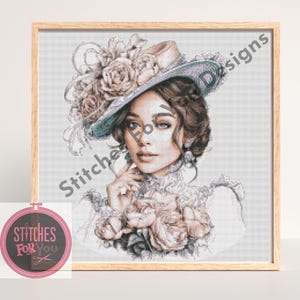 Rose Reverie- Counted Cross Stitch Patterns - Printable Chart PDF Format Needlework Embroidery Crafts DIY DMC color