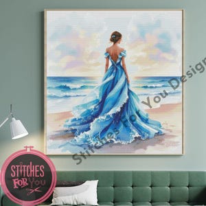 Shore Bliss - getelde kruissteekpatronen - afdrukbare tabel in pdf-formaat handwerken borduren ambachten DIY DMC kleur