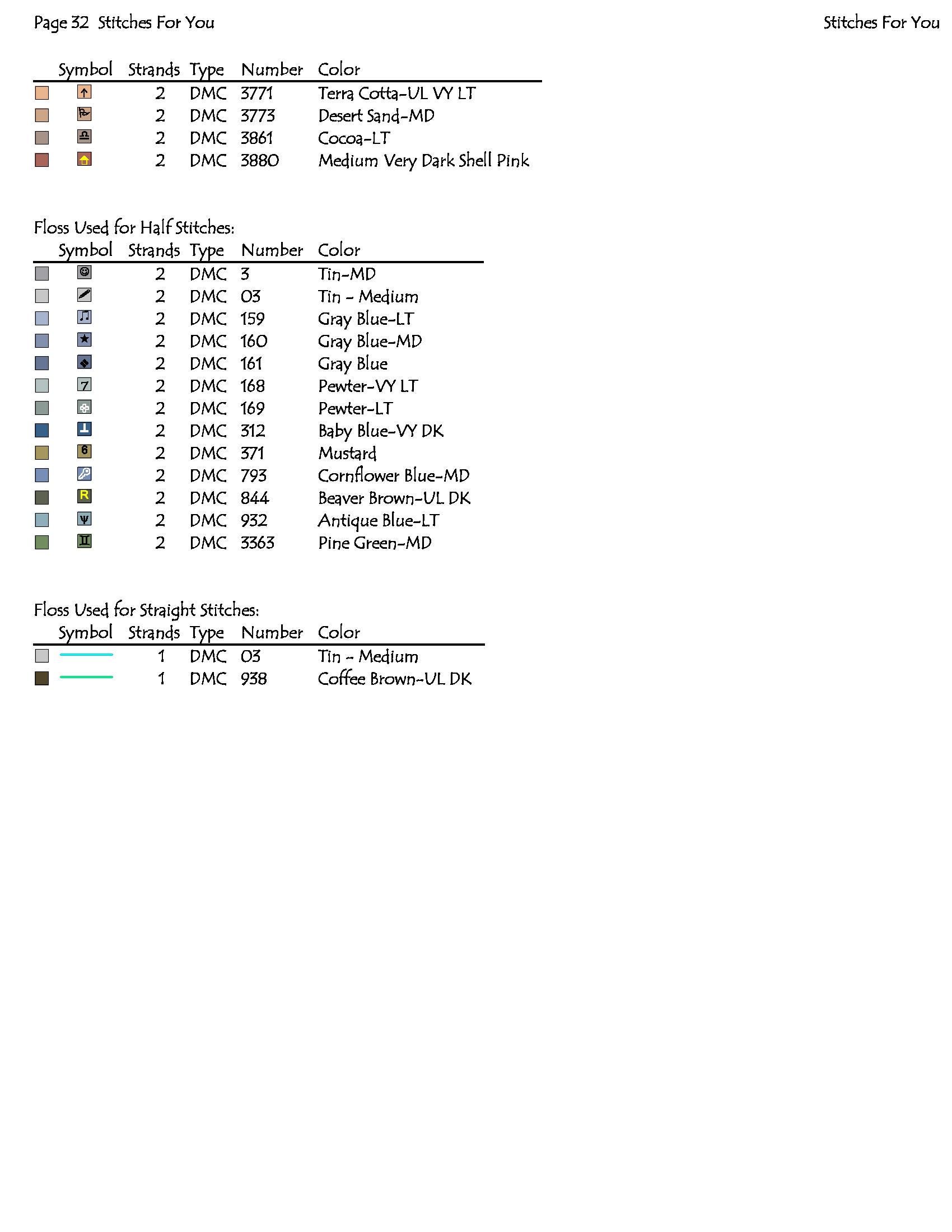 Little Hearts- Counted Cross Stitch Patterns - Printable Chart PDF ...