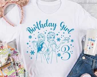 3rd Birthday Princess Svg Elsa and Anna Birthday Girl Sublimation Png Princess Birthday Party INSTANT DOWNLOAD digital design svg png dxf