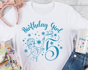 Elsa Birthday Girl 5th Birthday Queen Elsa Princess Birthday INSTANT DOWNLOAD digital design for cutting machines Cricut svg dng dxf png