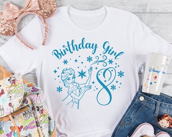 Elsa Birthday Girl 8th Birthday Queen Elsa Princess Birthday INSTANT DOWNLOAD digital design for cutting machines Cricut svg dng dxf png