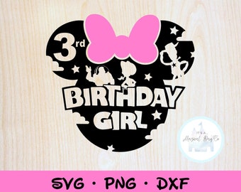 Toy Story Birthday Girl SVG 3rd Birthday Party Shirt Toy Story Party Mickey Shirt INSTANT DOWNLOAD digital design cricut svg dxf png