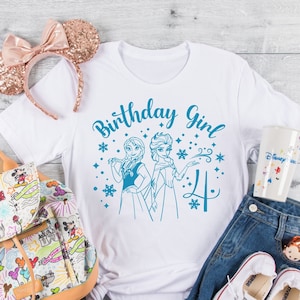 4e verjaardag prinses SVG Elsa en Anna verjaardag meisje sublimatie PNG prinses verjaardagsfeestje INSTANT DOWNLOAD digitaal ontwerp SVG PNG DXF