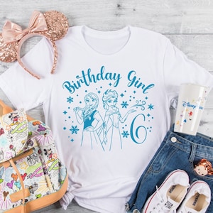 6th Birthday Princess Svg Elsa and Anna Birthday Girl Sublimation Png Princess Birthday Party INSTANT DOWNLOAD digital design svg png dxf
