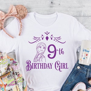 Princess Anna Birthday Girl Frozen 9th Birthday Birthday INSTANT DOWNLOAD digital design for cutting machines Cricut svg dxf png
