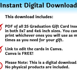 Editable Birthday Gift Card Book Last Minute Birthday Gift Adult Birthday Card Holder Customize in Canva | Instant Download, Edit and Print image 8