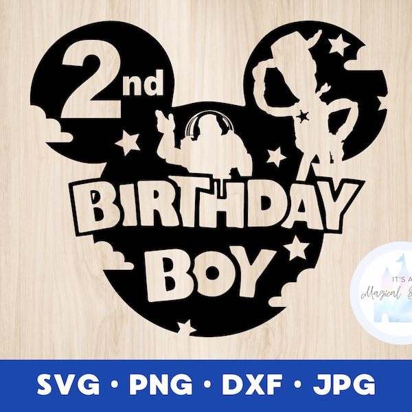 Toy Story Birthday Boy SVG 2nd Birthday Party Shirt Toy Story Party Mickey Shirt INSTANT DOWNLOAD digital design cricut svg dng dxf png