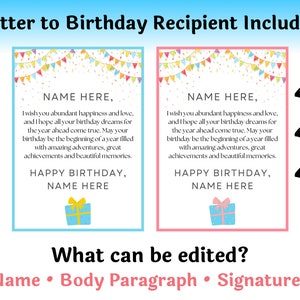 Editable Birthday Gift Card Book Last Minute Birthday Gift Adult Birthday Card Holder Customize in Canva | Instant Download, Edit and Print image 4