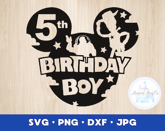 Toy Story Birthday Boy SVG 5th Birthday Party Shirt Toy Story Party Mickey Shirt INSTANT DOWNLOAD digital design cricut svg dng dxf png