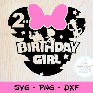 Toy Story Birthday Girl SVG 2rd Birthday Party Shirt Toy Story Party Mickey Shirt INSTANT DOWNLOAD digital design cricut svg dng dxf png