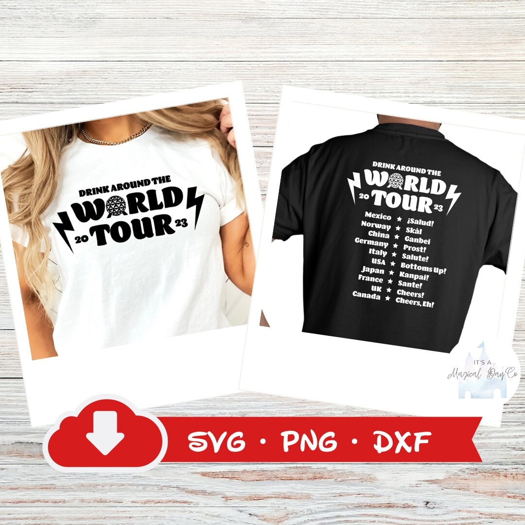 Epcot Drinking Around the World Tour Shirt Epcot Drinking Team Etsy