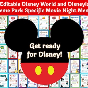 50 WDW Theme Park Dinner and a Movie Night Menus | Plan for WDW Trip Movie Night Ideas Family Friendly Menus CUSTOMIZABLE Movie Night Menus