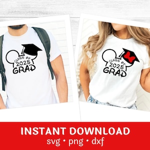 Graduation Trip, Mickey and Minnie Graduation, Senior Trip Class of 2025, INSTANT DOWNLOAD digital design svg png dxf