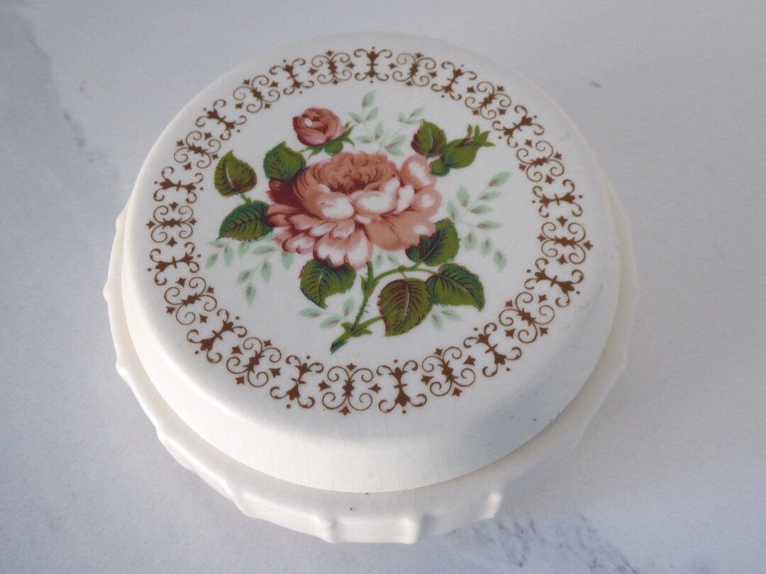 VINTAGE Prinknash Pottery Candle With Lid. Made in Gloucester Etsy