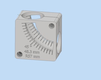 3d print file for 48.3 mm Radius 57 mm Elbow Cutting Fixture.