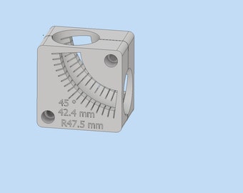 3d print file for 42.4 mm Radius 47.5mm Elbow Cutting Fixture.