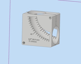 3d print file for 3,5" 788.9 mm Radius 100mm Elbow Cutting Fixture.