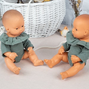 Lou Tricot Romper (34cm Doll) in Matcha by Minikane main image 1
