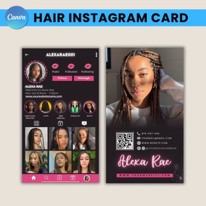 2024 Instagram Lash Business Cards, IG Lash Tech Business Card, DIY Editable Business Card Template, QR Code Business Card, Canva Editable