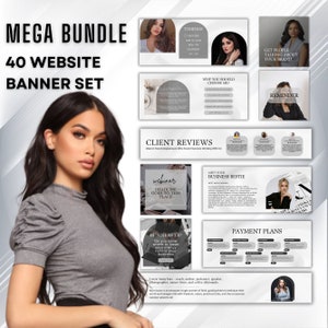 Business Coach Website Banner, Coach website Template, Website Banners, Website Design, Canva Website Template Coach