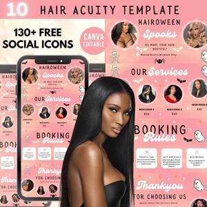 Acuity Scheduling Template Hair Stylist, Hair Acuity Website Template, Hair Acuity Website Banner, Editable Acuity Template