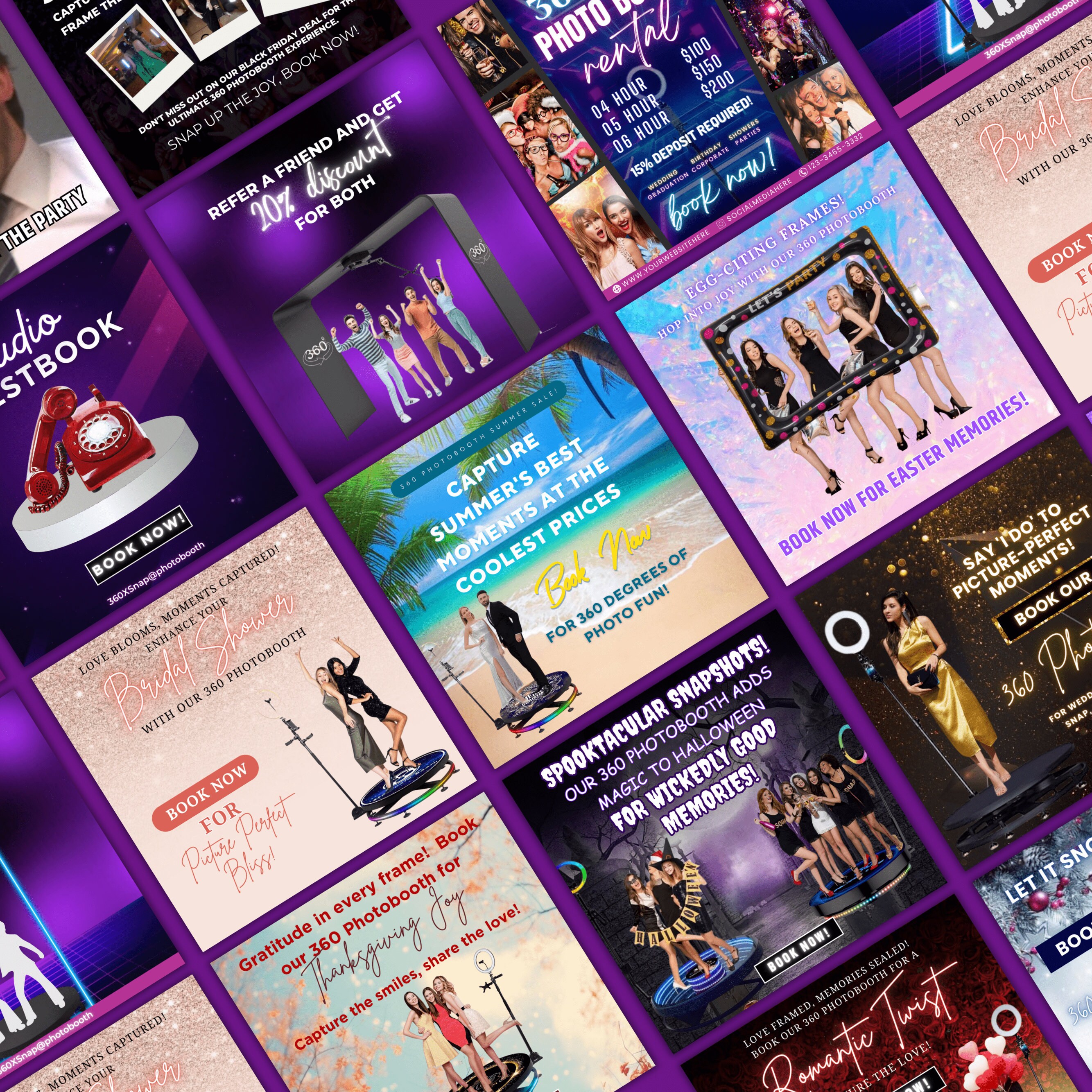 360 Photo Booth Instagram Template 50 Photo Booth Templates Etsy