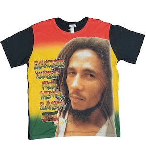 Bob Marley Shirt for Men, Women, Adults, Unisex | Reggae-Rasta-Jamaica-Africa-Afrocentric-Lion of Judah-Haile Selassie Vintage T-shirt Tops
